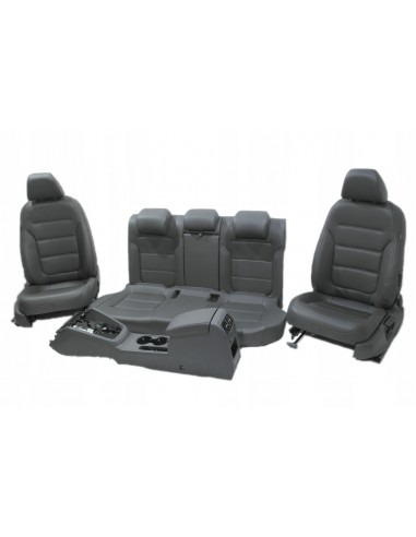 VW JETTA 5C6 WNĘTRZE KOMPLET FOTELI SKÓRA CZARNA