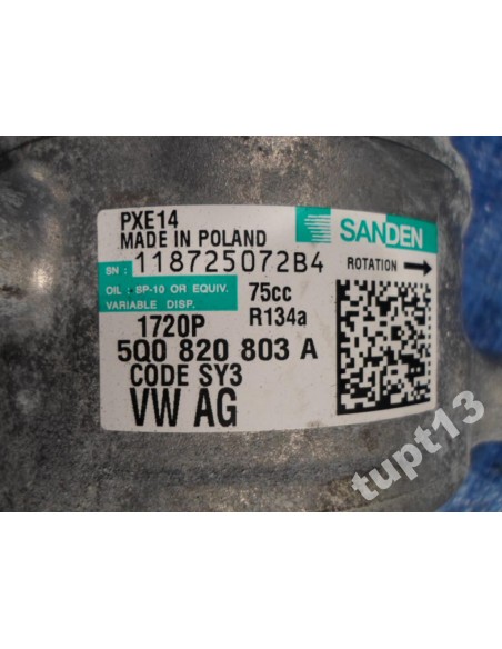 VW AUDI SEAT SPRĘŻARKA KLIMATYZACJI 5Q0820803A