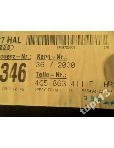 AUDI A6 4G0 PÓŁKA TYLNA SEDAN