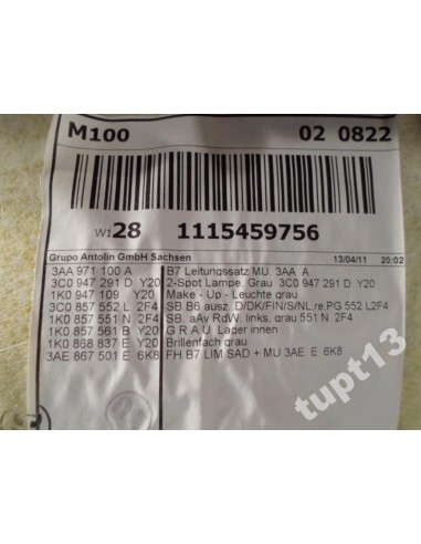 VW PASSAT B7 SEDAN PODSUFITKA