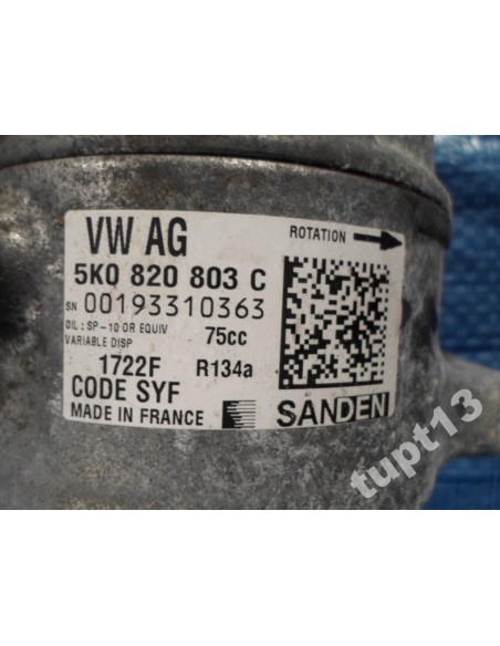VW AUDI SEAT SPRĘŻARKA KLIMATYZACJI 5K0820803C