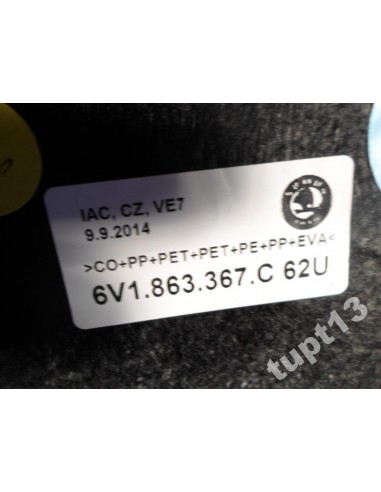 SKODA FABIA III KOMBI WYKŁADZINA DYWAN 6V1863367