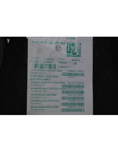 VW TIGUAN 5NA TAPICERKA DRZWI PRAWA TYLNA