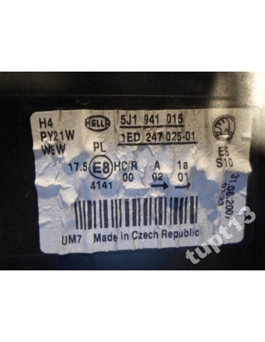 ROOMSTER FABIA FL LAMPA PRZEDNIA LEWA 5J1941015