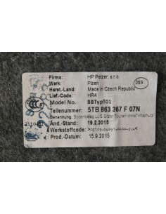 VW TOURAN III 5T DYWAN WYKŁADZINA WNĘTRZA 5-OSÓB 2