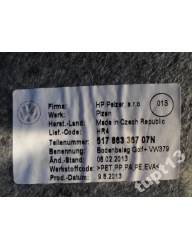 VW SPORTSVAN DYWAN WYKŁADZINA WNĘTRZA CZARNA