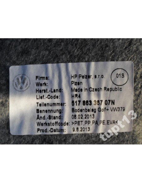 VW SPORTSVAN DYWAN WYKŁADZINA WNĘTRZA CZARNA