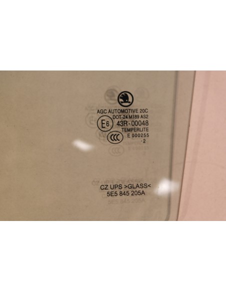 SKODA OCTAVIA III SZYBA TYLNA LEWA 5E5845205A