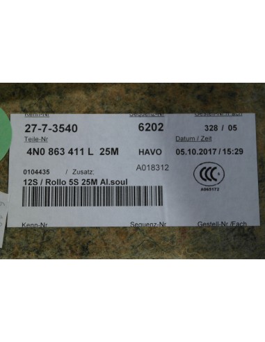 AUDI A8 4N D5 PÓŁKA TYLNA ALKANTARA 4N0863411C